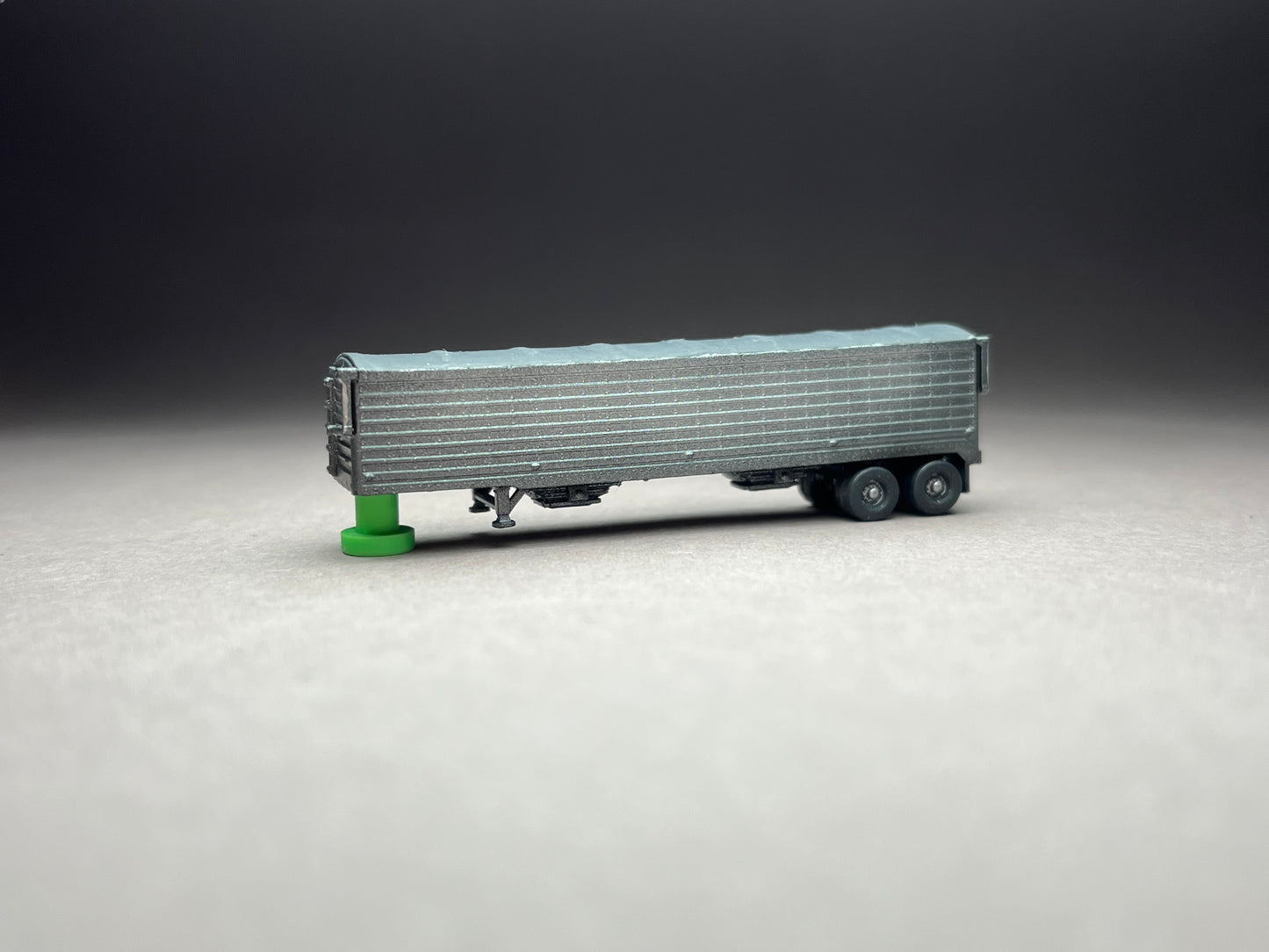 Z Scale (1:220) UNPAINTED One (1) Grain Trailer (Truck old separately) - NOT a toy!