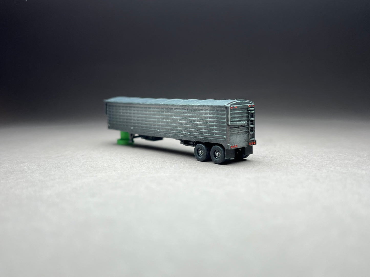 Z Scale (1:220) UNPAINTED One (1) Grain Trailer (Truck old separately) - NOT a toy!
