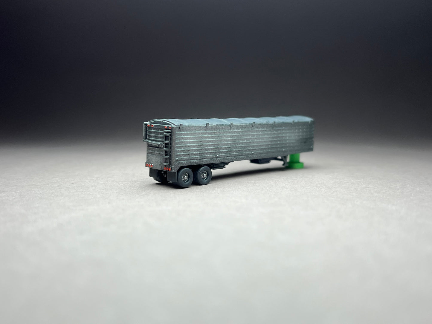 Z Scale (1:220) UNPAINTED One (1) Grain Trailer (Truck old separately) - NOT a toy!