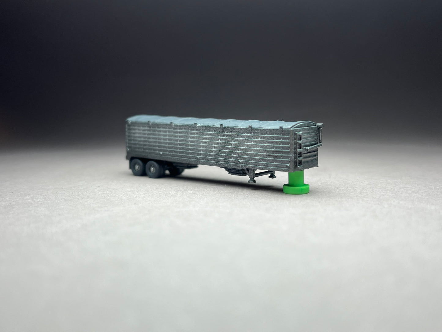 Z Scale (1:220) UNPAINTED One (1) Grain Trailer (Truck old separately) - NOT a toy!