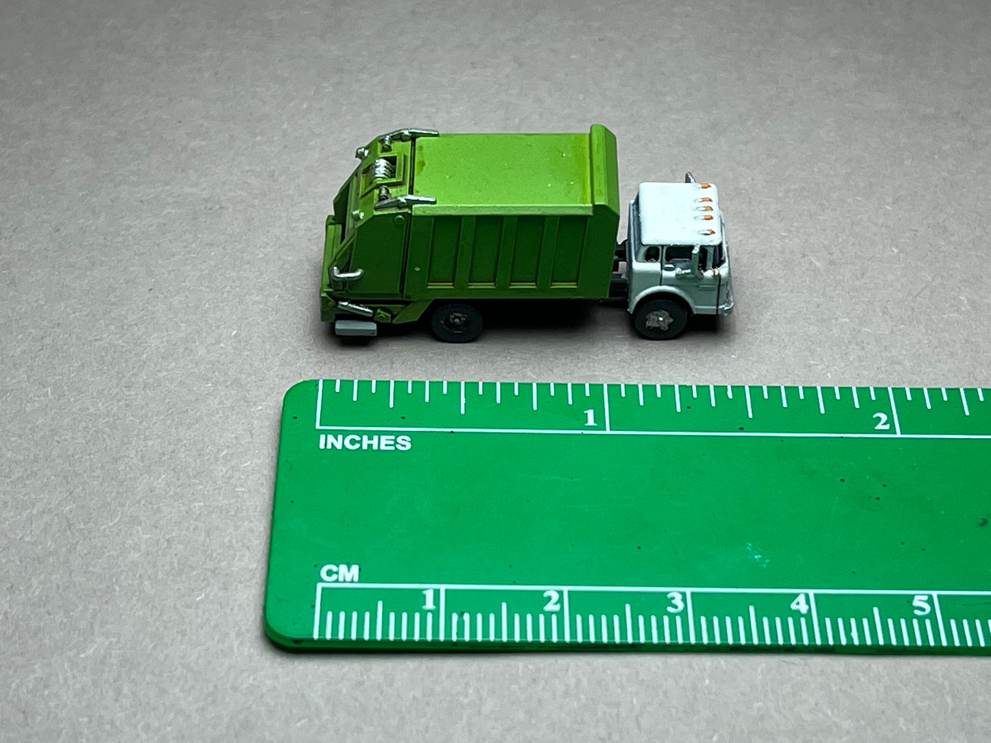 Z Scale (1:220) UNPAINTED One (1) C-series Garbage Truckl with Crew - NOT a toy!