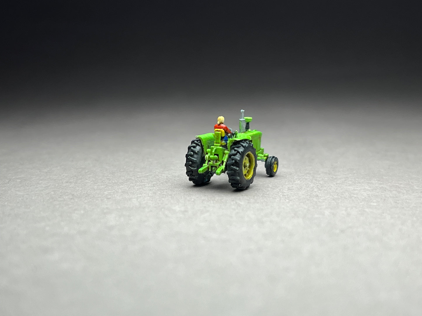Z Scale (1:220) UNPAINTED One (1) 4020 Tractor with Harrow - NOT a toy!