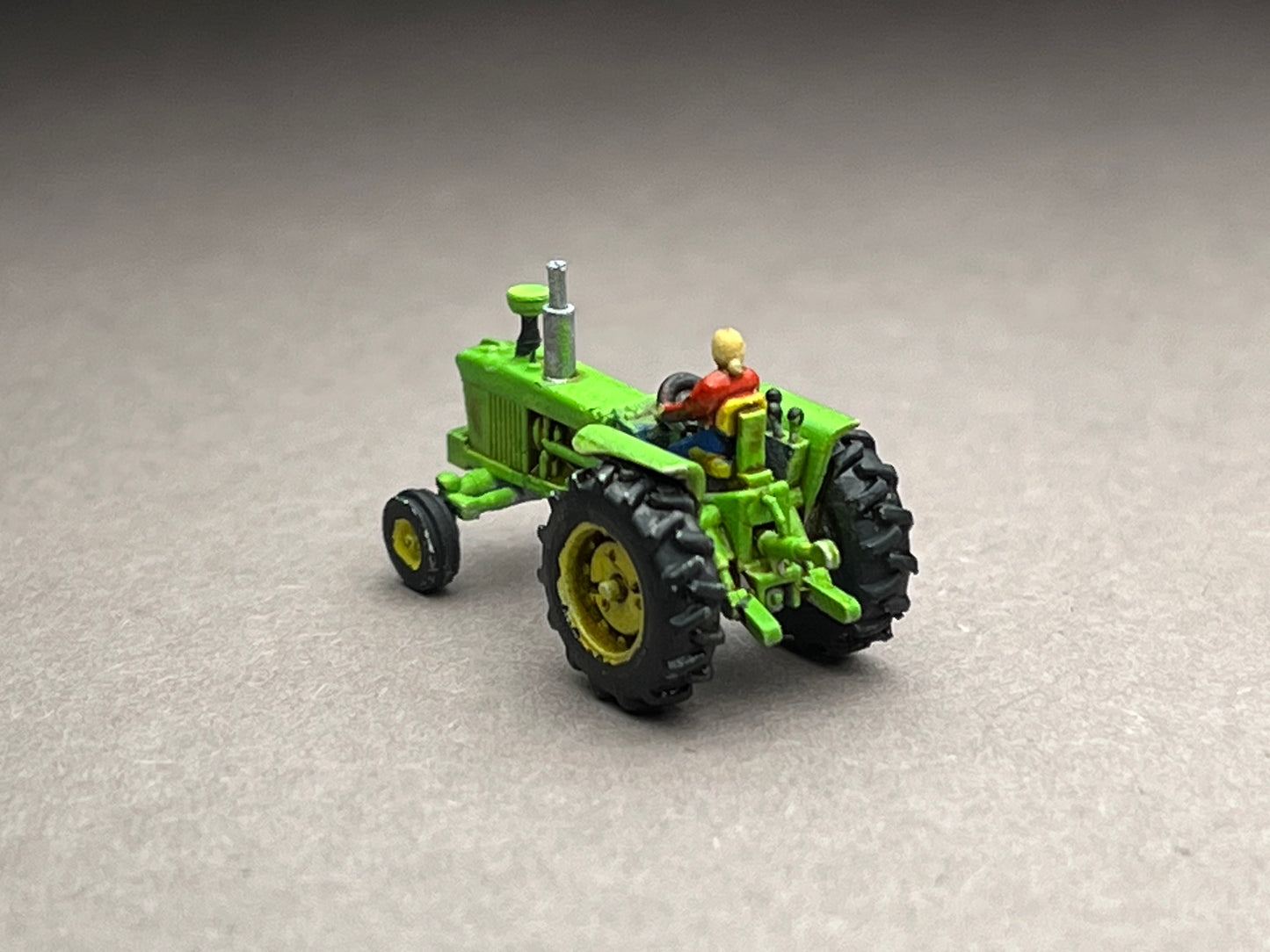 Z Scale (1:220) UNPAINTED One (1) 4020 Tractor with Harrow - NOT a toy!