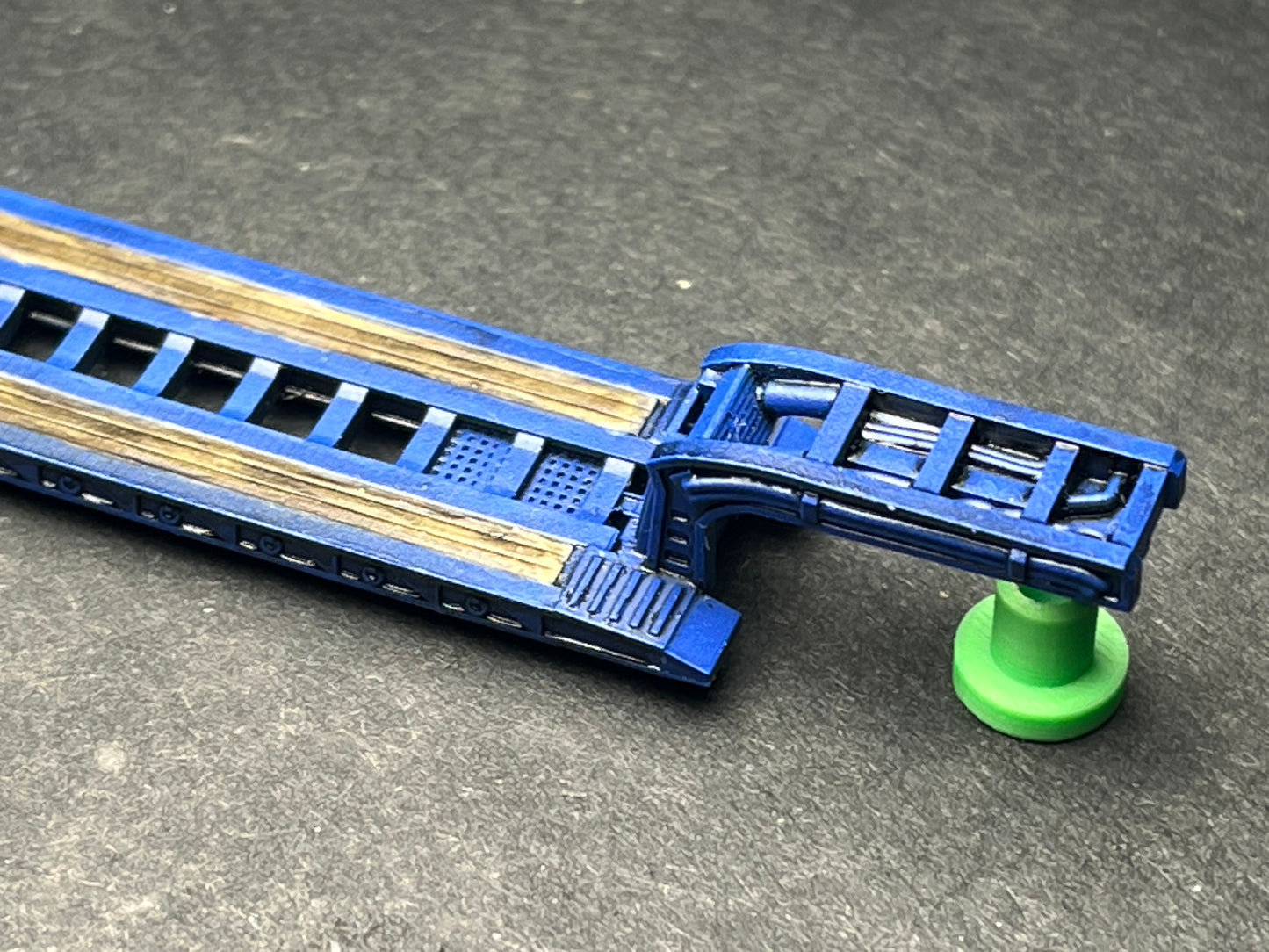 PAINTED N Scale (1:160) Excavator - RGN Lowboy (Blue)