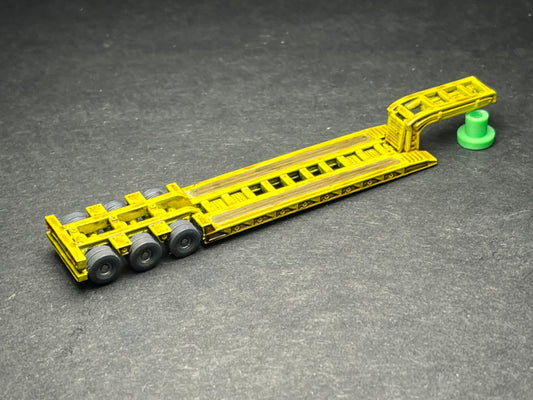 PAINTED N Scale (1:160) Excavator - RGN Lowboy (Yellow)