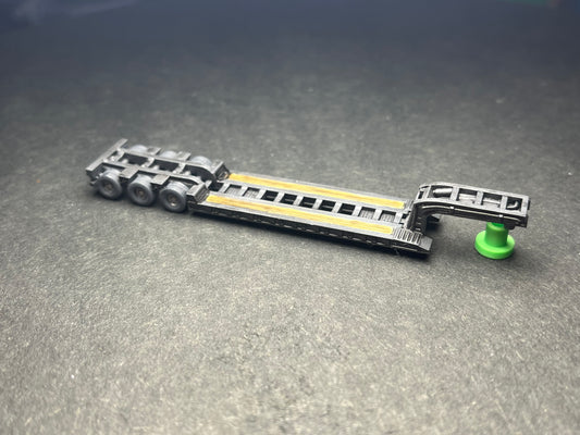 PAINTED N Scale (1:160) Excavator - RGN Lowboy (Gray)