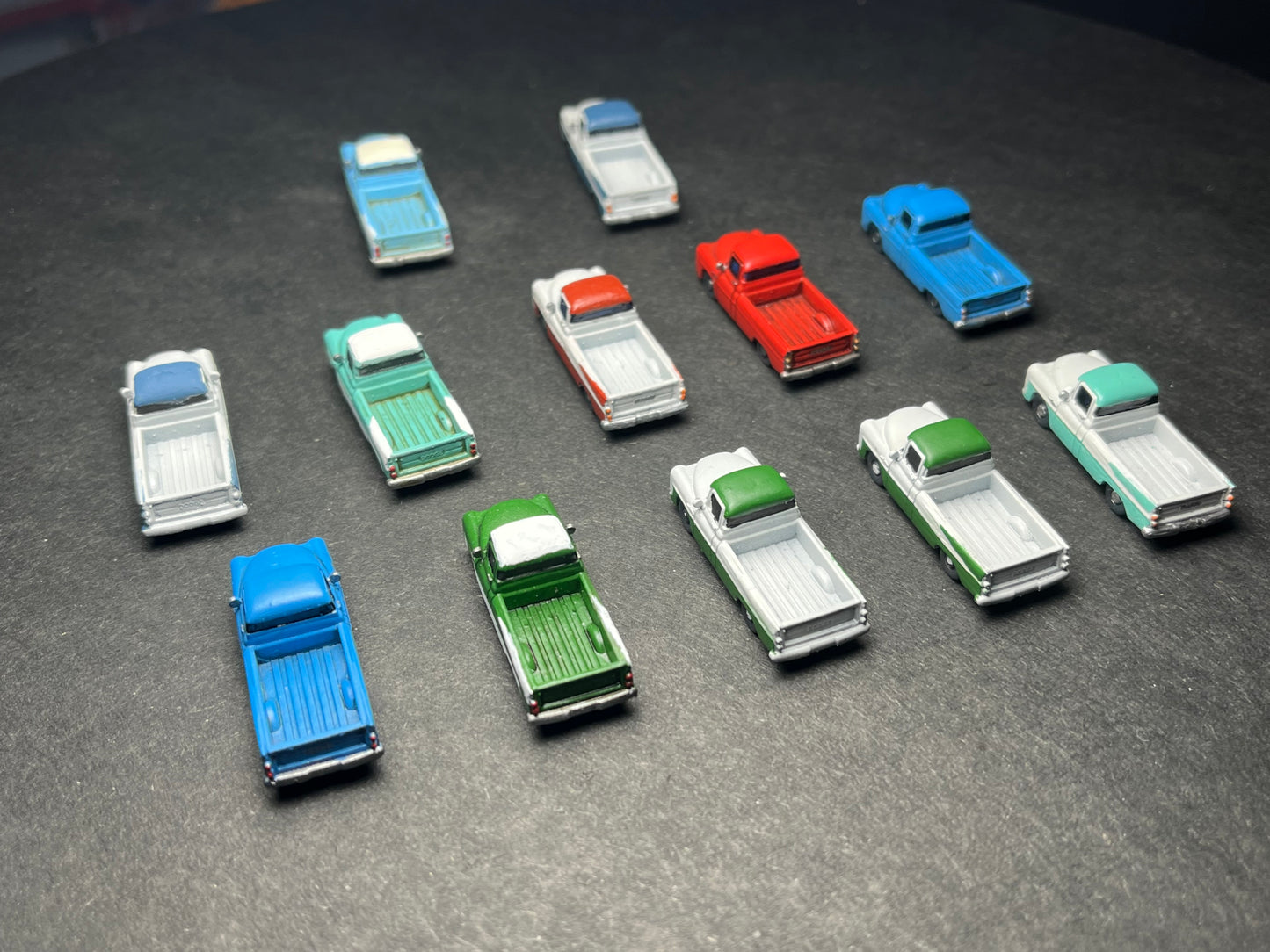 PAINTED N Scale (1:160 or 12mm) Sweptside Classic Pickup Truck - contact us for color and more detailed photos