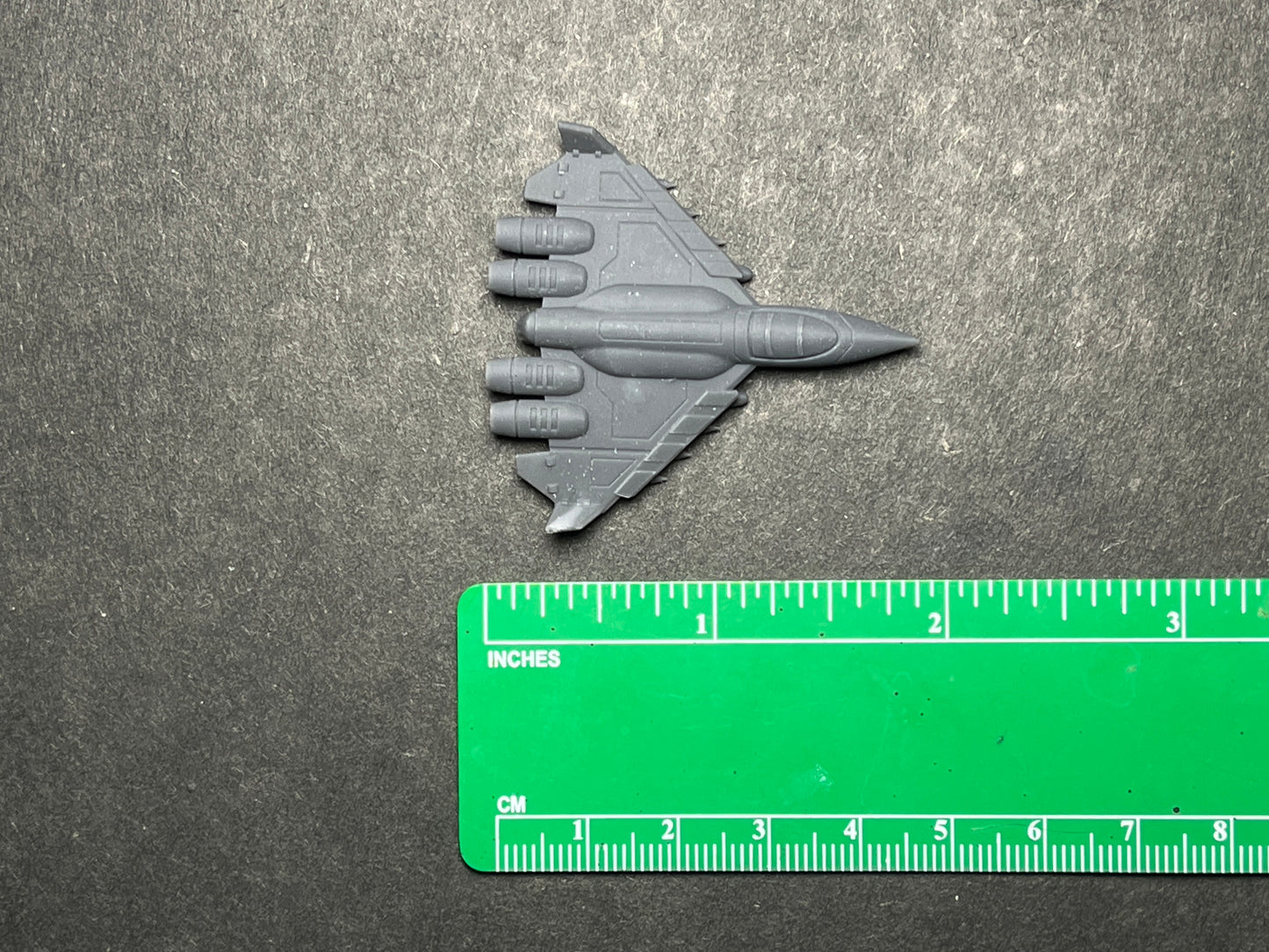 6-8mm scale - Tengu Medium VTOL Interceptor. Base and stand included!- UNPAINTED, NOT a toy!