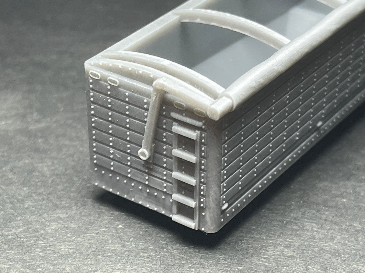 HO (1:87) UNPAINTED Open-top Grain Trailer, NOT a toy