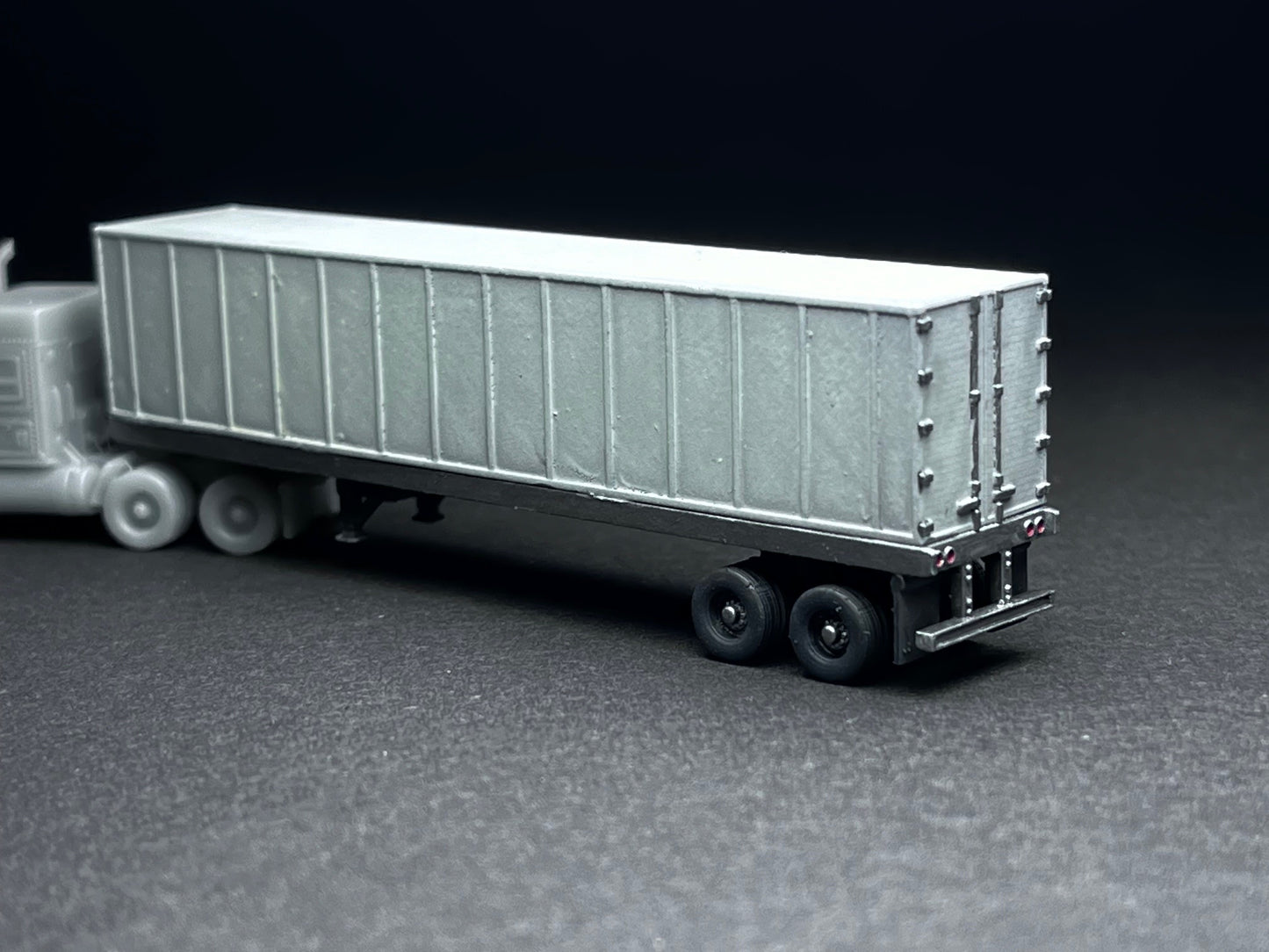 UNPAINTED N Scale (1:160 or 12mm) Box Semi Trailer - NOT A TOY