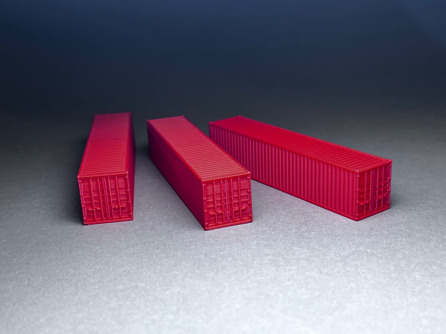 N scale 40' shipping container PLA printed set of 3 choose color - this is NOT A TOY