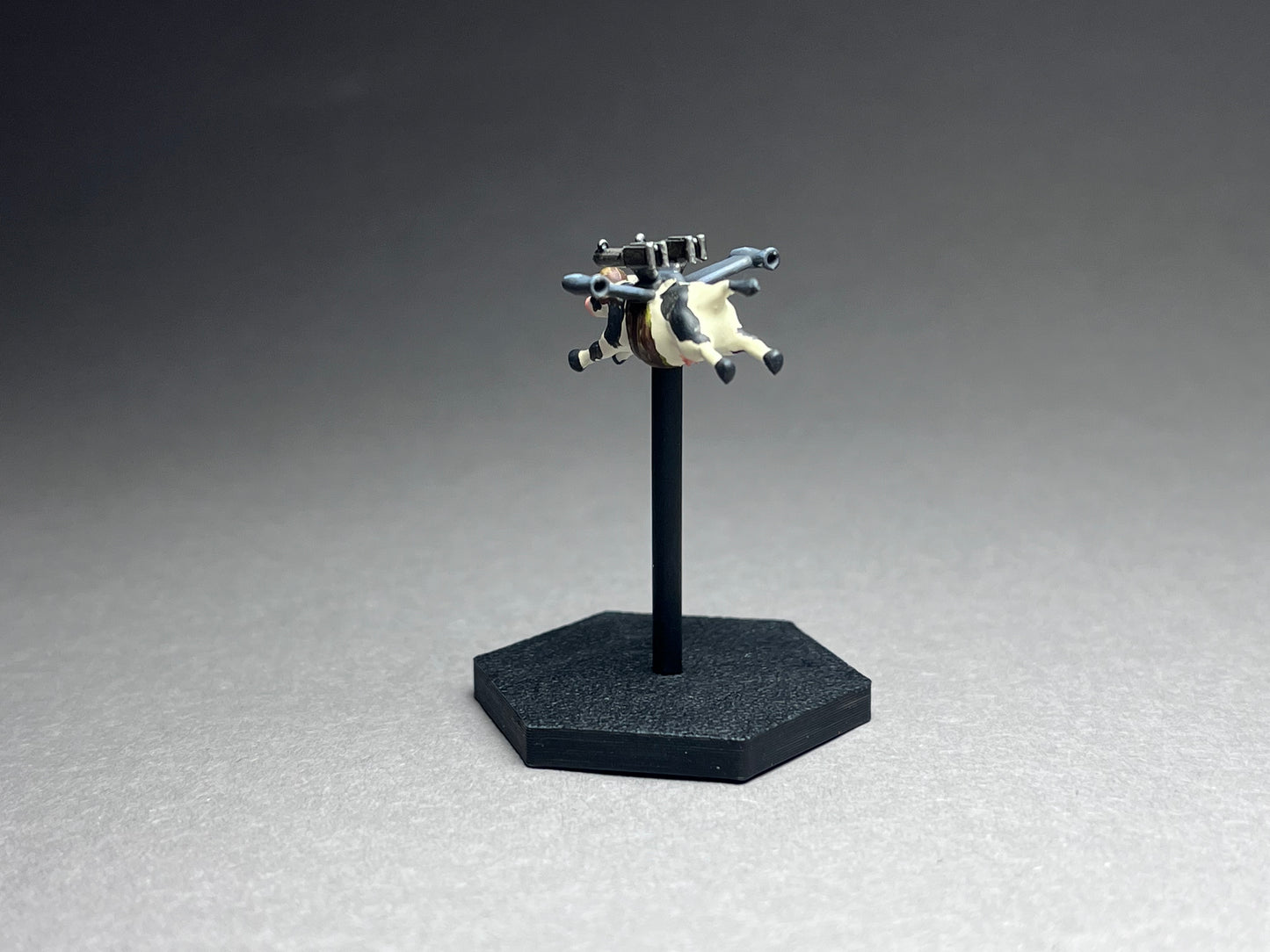 AirCow LAM (Land Air Moo) - Flight of three (x3) with stands included, Economy Class Air Dominance, UNPAINTED, NOT a toy!