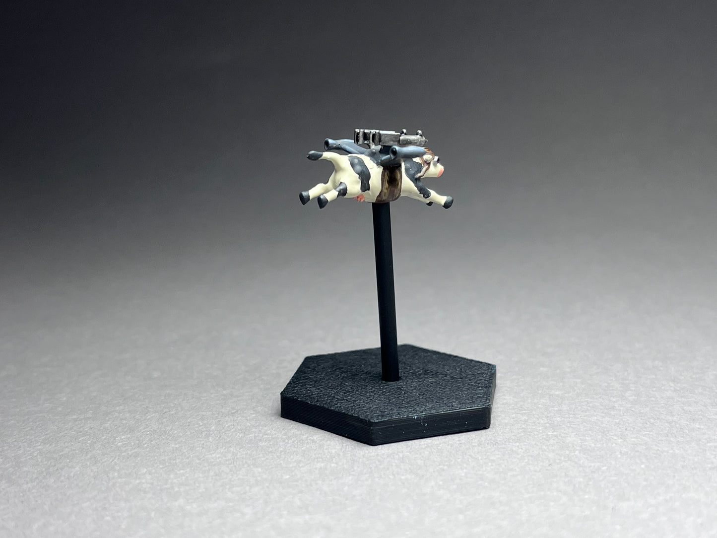 AirCow LAM (Land Air Moo) - Flight of three (x3) with stands included, Economy Class Air Dominance, UNPAINTED, NOT a toy!