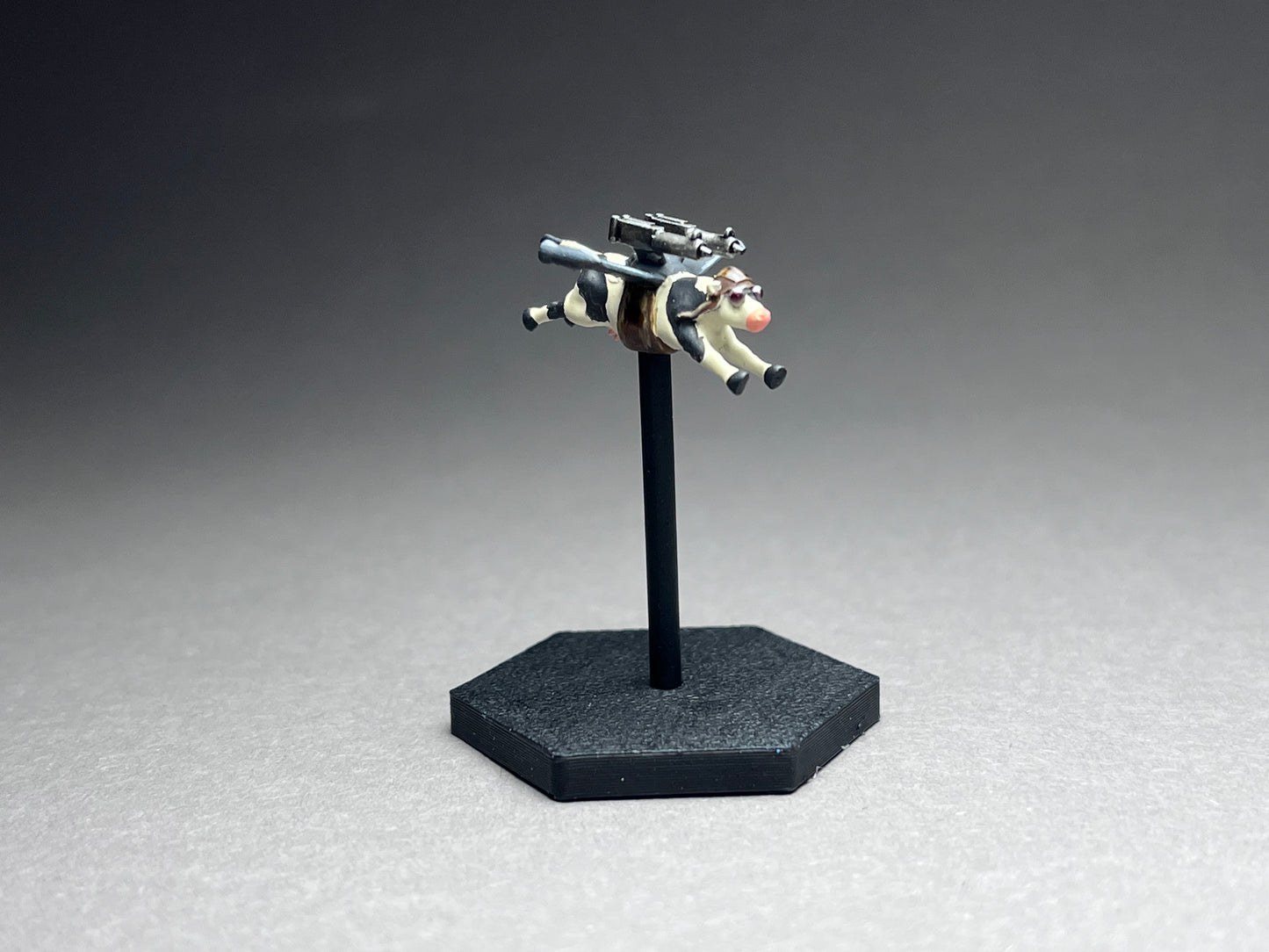 AirCow LAM (Land Air Moo) - Flight of three (x3) with stands included, Economy Class Air Dominance, UNPAINTED, NOT a toy!