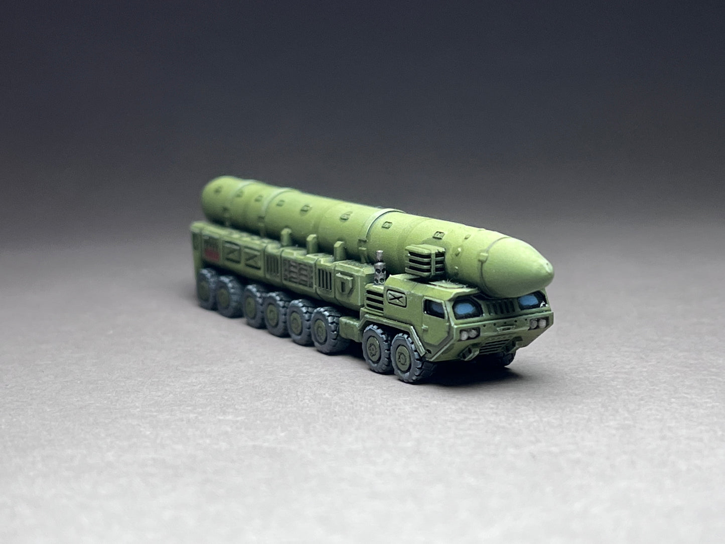 6-8mm scale - HTT-ICBM - Heavy Tactical Truck - Intercontinental Ballistic Missile - Transporter Erector Launcher- UNPAINTED, This is not a toy!