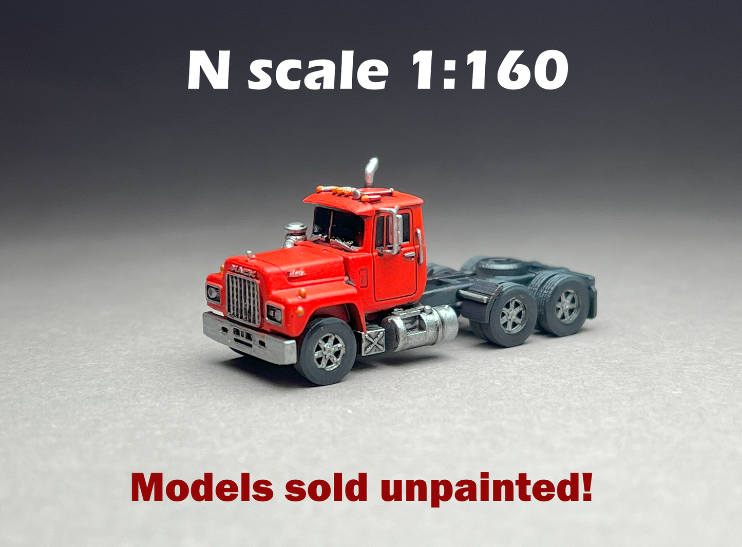 UNPAINTED N Scale (1:160 or 12mm) American Bulldog R-600 Semi (truck only) - NOT A TOY