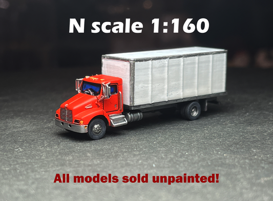 UNPAINTED N Scale (1:160 or 12mm) T300, Boxtruck - NOT a toy!