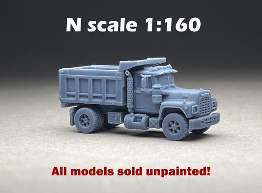 UNPAINTED N Scale (1:160 or 12mm)  Bulldog R Light Duty Dump Truck  - NOT A TOY