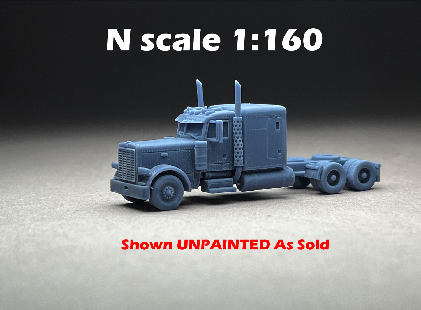 UNPAINTED N Scale (1:160 or 12mm) p379, Long nose, Flattop sleeper , 265 wheelbase, straight stacks - NOT a toy!