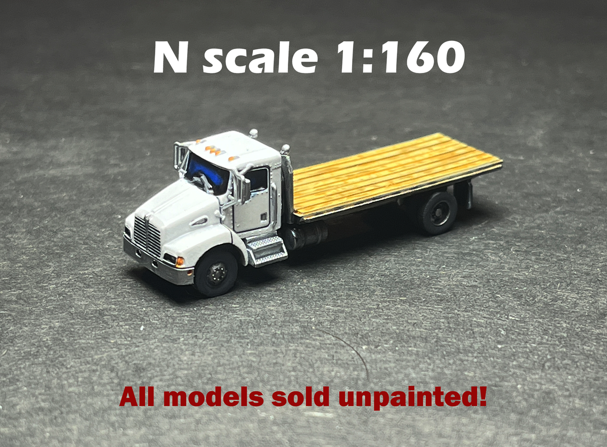 UNPAINTED N Scale (1:160 or 12mm) T300, Flatbed - NOT a toy!