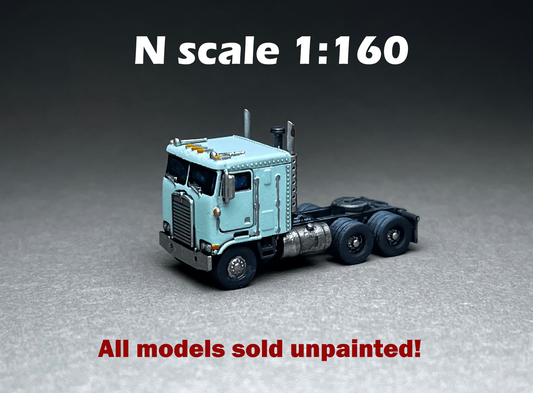 UNPAINTED N Scale (1:160 or 12mm) K100 COE Sleeper Cab  (truck only) - NOT A TOY