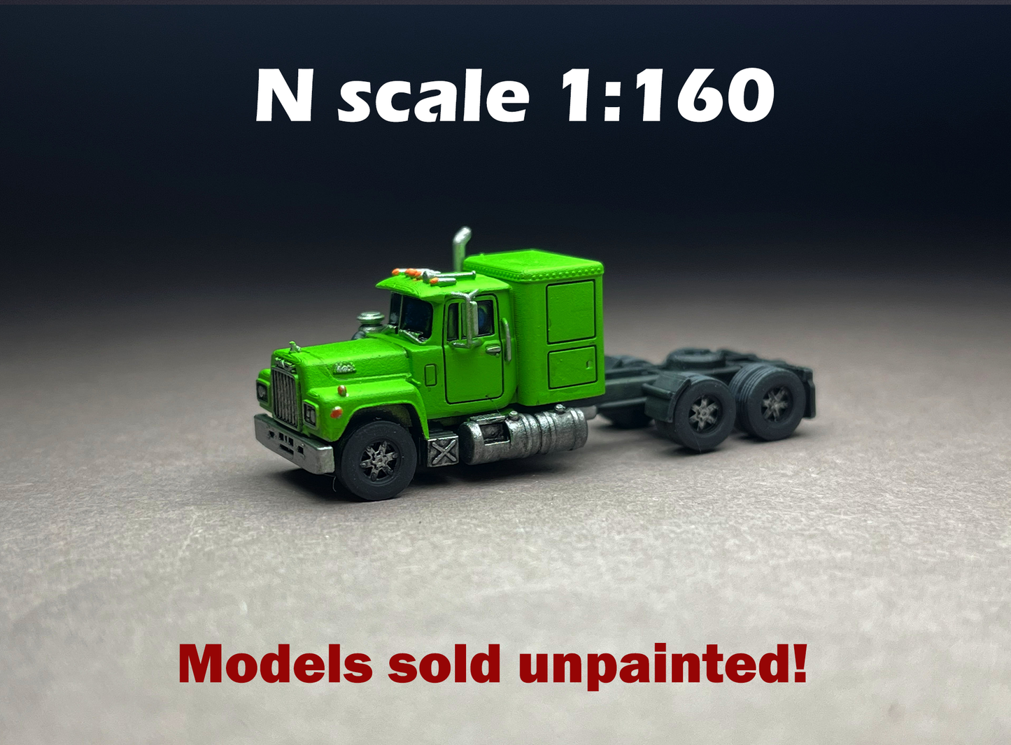 UNPAINTED N Scale (1:160 or 12mm) American Bulldog R-600 SLEEPER CAB (truck only) - NOT A TOY