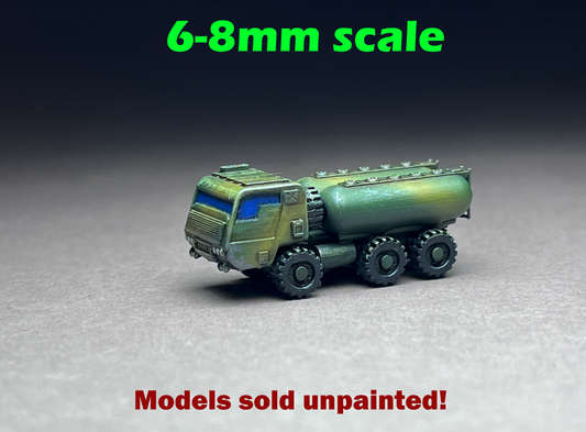 6-8mm scale - Two (2) Tanker Truck- UNPAINTED, This is NOT a toy!