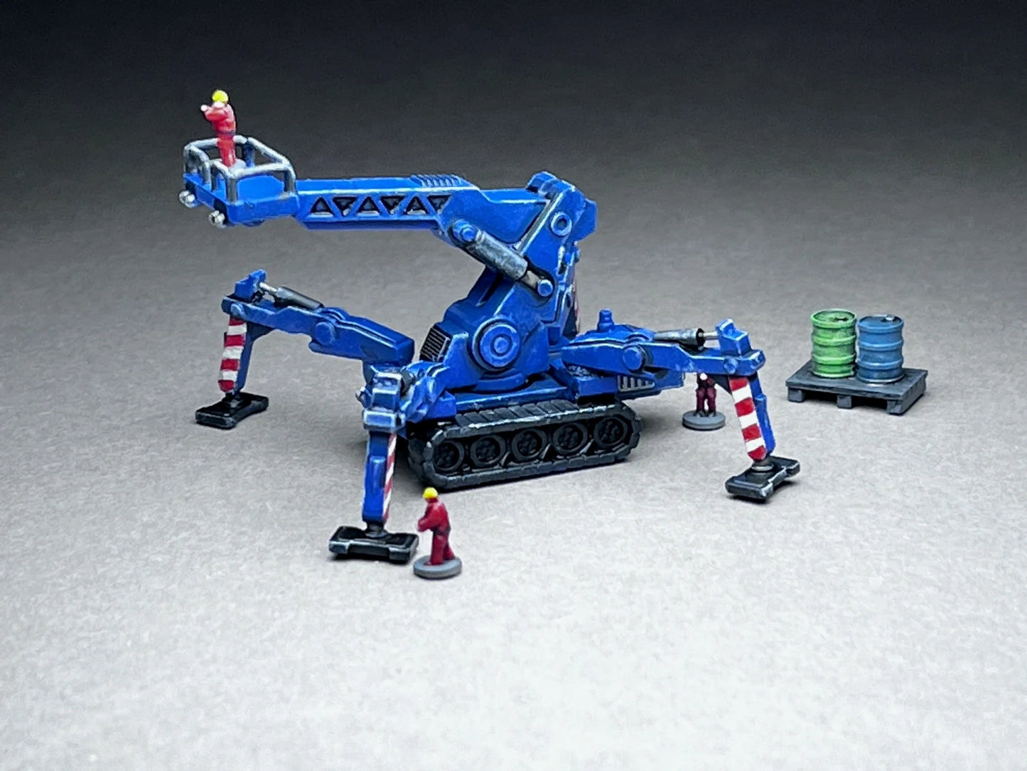 6-8mm scale - Service Crawler - Retracted mid-height boom - UNPAINTED, This is NOT a toy!